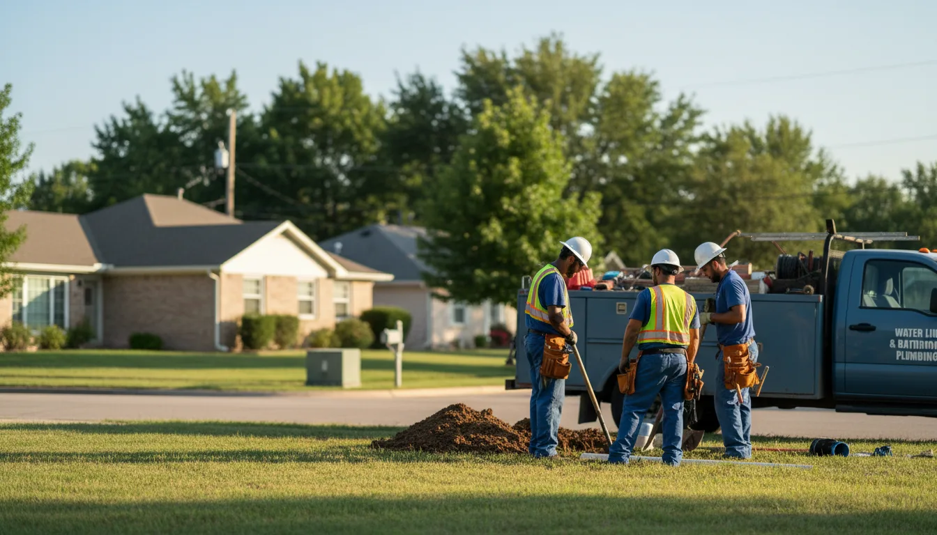 Residential water line and bathroom plumbing service in Vance, AL